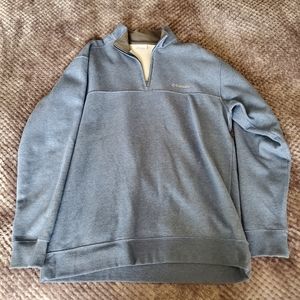 Blue Columbia 1/4 zip sweater